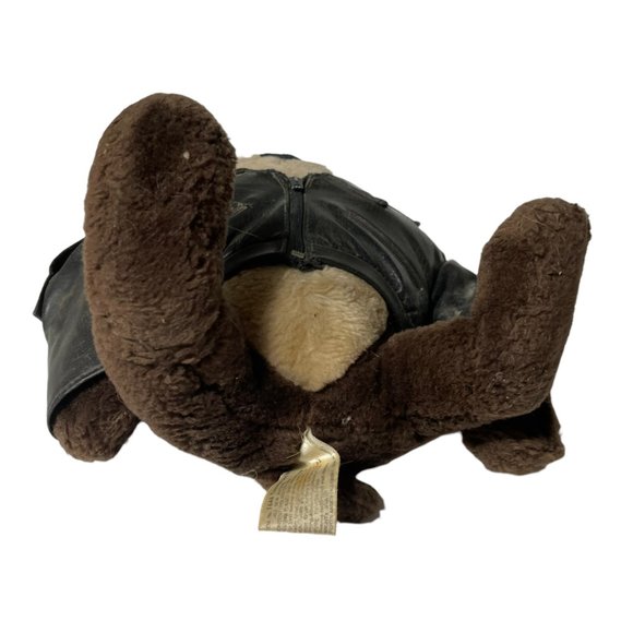 Taz Tasmanian Devil Plush 11" Moto Jacket Looney Toons Vintage Outfit Biker Gang - Picture 9 of 11